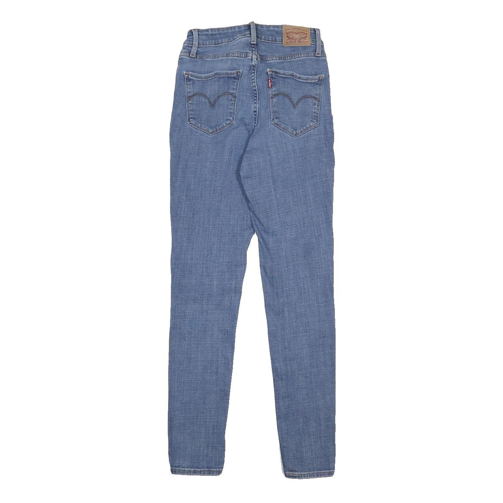 LEVI'S 721 Womens Jeans Blue Slim Skinny Denim Medium W24 L30 Stretch Cotton