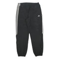 ADIDAS Mens Joggers Black & White Slim Tapered L W32 L30 Three Stripe Track