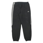ADIDAS Mens Joggers Black & White Slim Tapered L W32 L30 Three Stripe Track