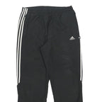 ADIDAS Mens Joggers Black & White Slim Tapered L W32 L30 Three Stripe Track
