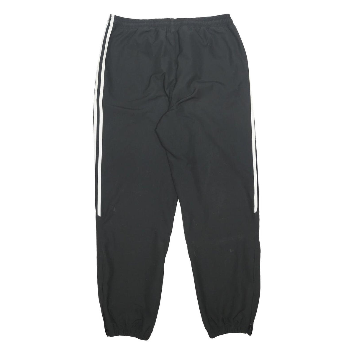ADIDAS Mens Joggers Black & White Slim Tapered L W32 L30 Three Stripe Track