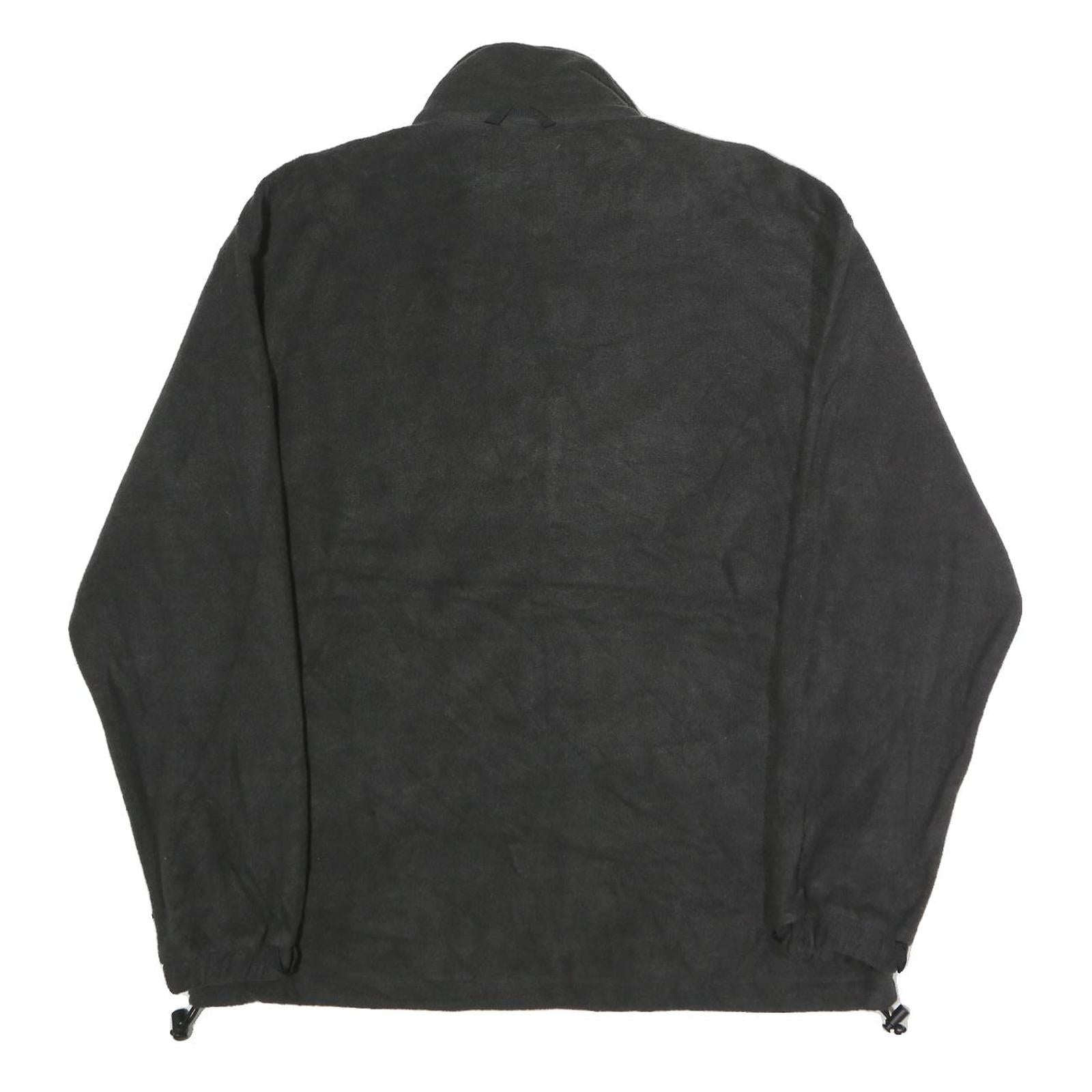 FILA Mens Black Polyester Fleece Jacket L Zip Up Casual Sportswear