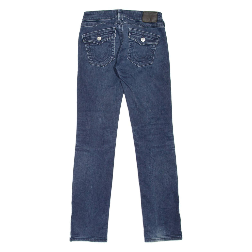 TRUE RELIGION Billie Womens Jeans Blue Regular Straight W26 L30