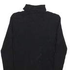 STYLE & CO Womens Black & Red Patterned Jumper Roll Neck Rib Knit M Button