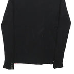 STYLE & CO Womens Black & Red Patterned Jumper Roll Neck Rib Knit M Button