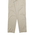 LE COLONIAL Womens Regular Beige Cotton Blend Trousers W30 L32 Casual Zip Close