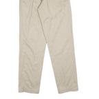 LE COLONIAL Womens Regular Beige Cotton Blend Trousers W30 L32 Casual Zip Close