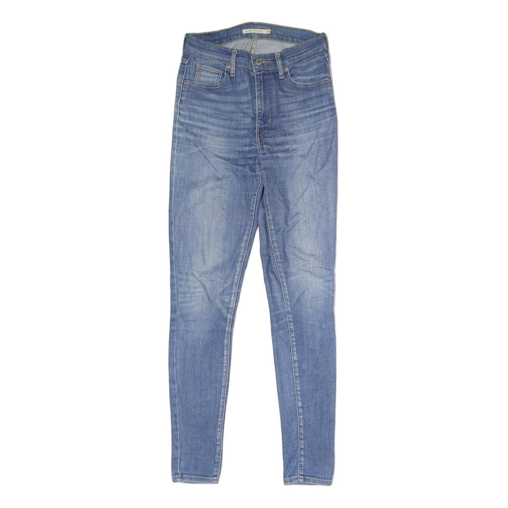LEVI'S Womens Blue Slim Skinny Denim Medium W26 L30 Cotton Blend Zip Jeans