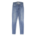 LEVI'S Womens Blue Slim Skinny Denim Medium W26 L30 Cotton Blend Zip Jeans