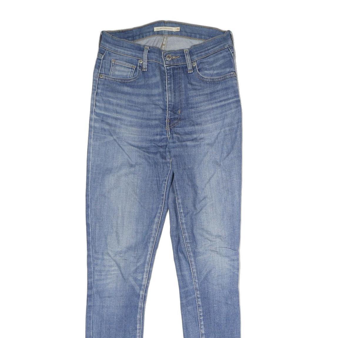 LEVI'S Womens Blue Slim Skinny Denim Medium W26 L30 Cotton Blend Zip Jeans