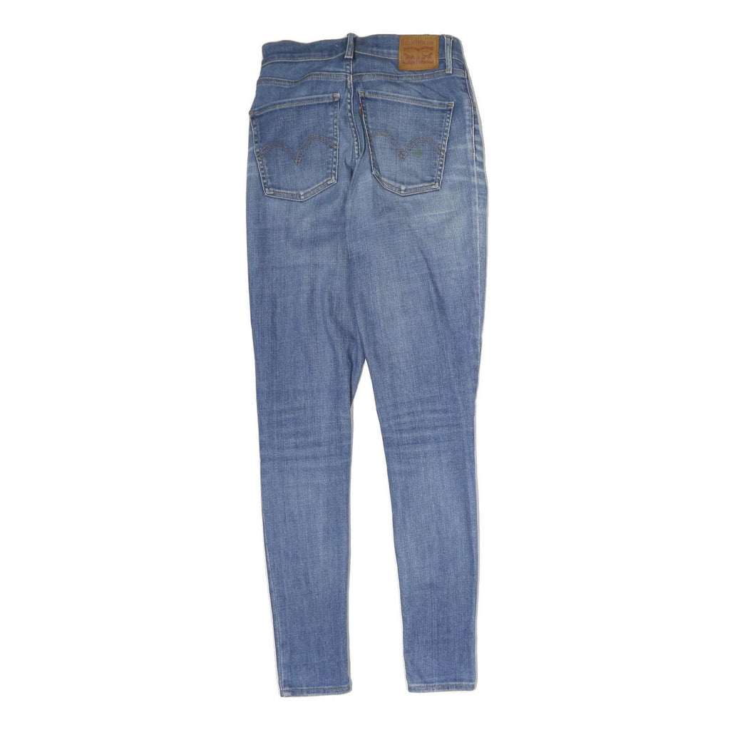 LEVI'S Womens Blue Slim Skinny Denim Medium W26 L30 Cotton Blend Zip Jeans