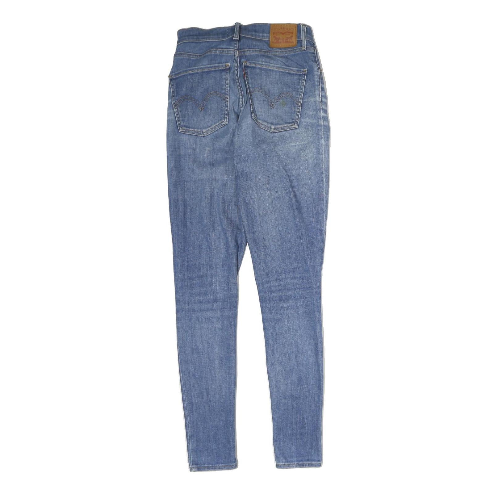 LEVI'S Womens Blue Slim Skinny Denim Medium W26 L30 Cotton Blend Zip Jeans