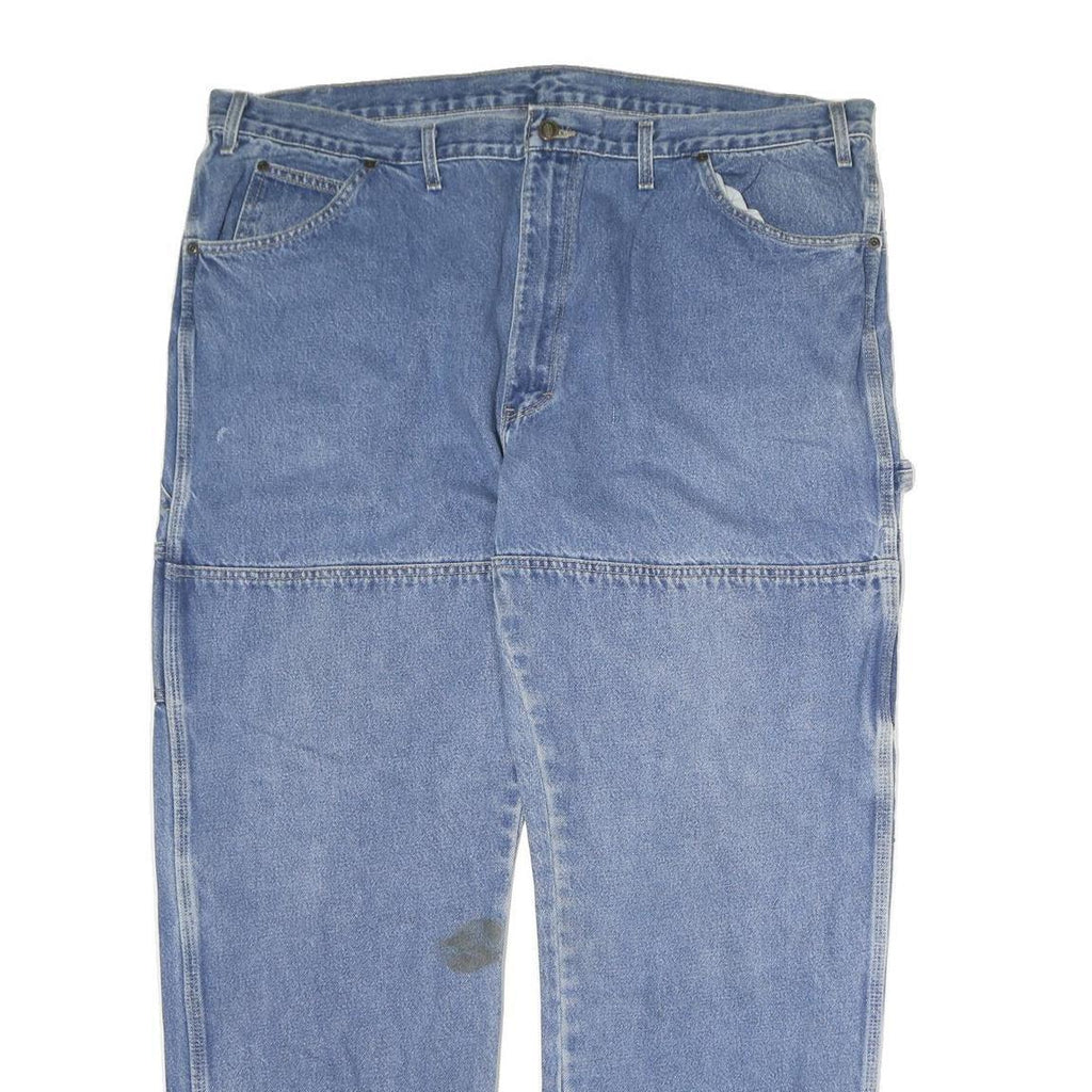 DICKIES Mens Jeans Blue Regular Straight Denim Medium W40 L32 Workwear Durable