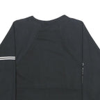 NIKE Womens Black Cropped Sweatshirt Crew Neck M Nike Pro Logo