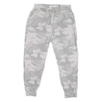 HOLLISTER Mens Relaxed Cotton Blend Grey Camouflage Drawstring Jogger Trousers