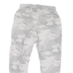 HOLLISTER Mens Relaxed Cotton Blend Grey Camouflage Drawstring Jogger Trousers
