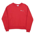 CHAMPION REVERSE WEAVE Womens Red Crew Neck Sweatshirt S Cotton Blend