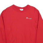 CHAMPION REVERSE WEAVE Womens Red Crew Neck Sweatshirt S Cotton Blend