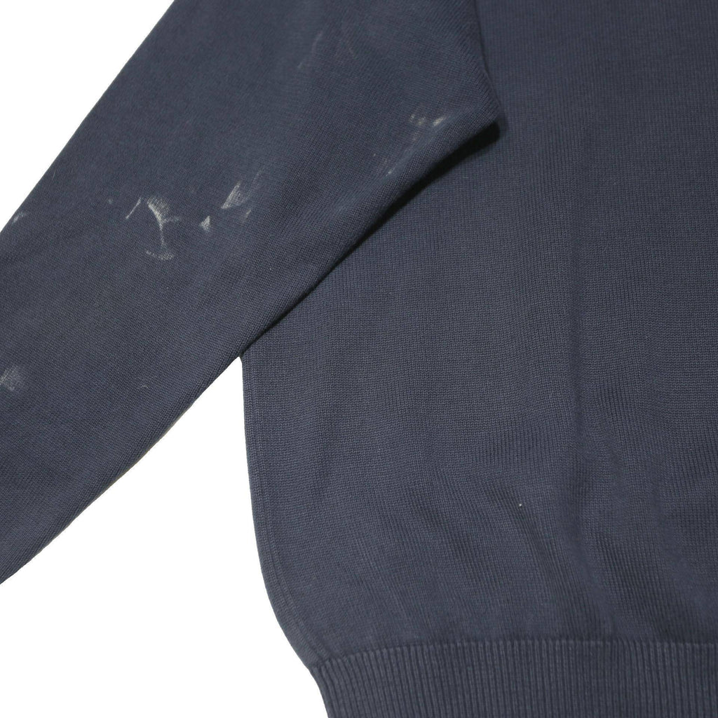 TOMMY HILFIGER Mens Navy Plain Cotton Jumper Crew Neck M Classic Comfort