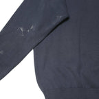 TOMMY HILFIGER Mens Navy Plain Cotton Jumper Crew Neck M Classic Comfort