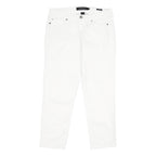 Calvin Klein Womens Slim White Denim Jeans Cotton Blend Zip W32 L26 Stylish