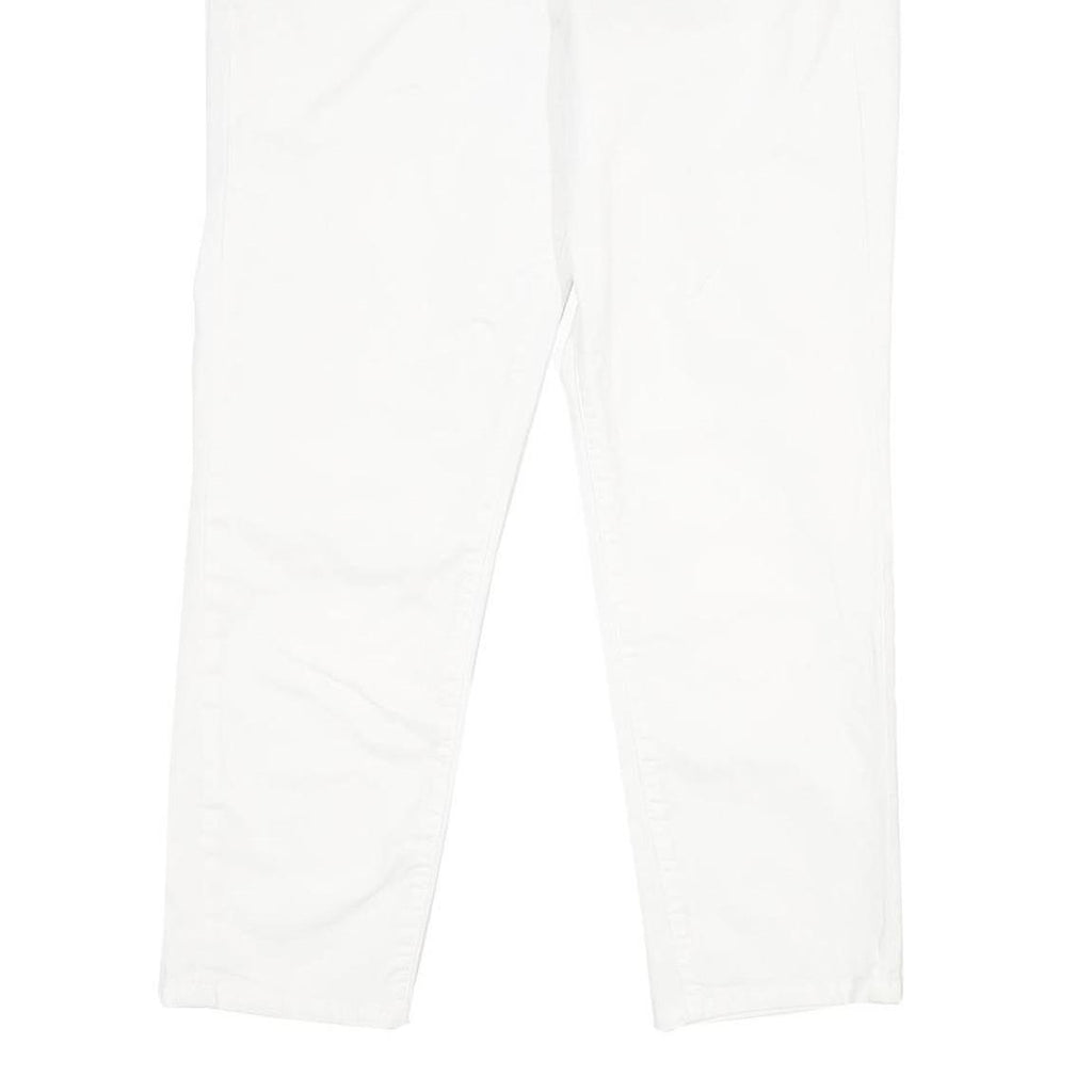 Calvin Klein Womens Slim White Denim Jeans Cotton Blend Zip W32 L26 Stylish