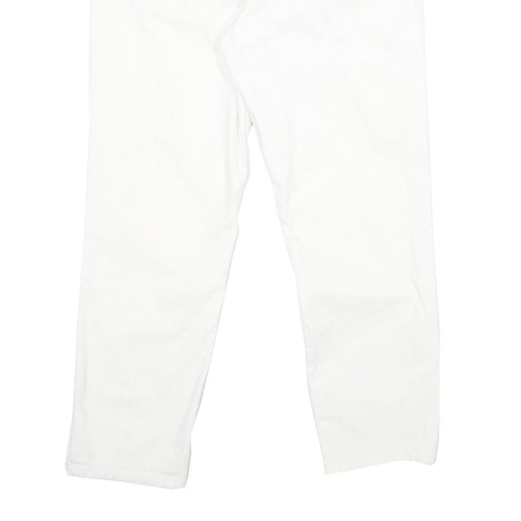 Calvin Klein Womens Slim White Denim Jeans Cotton Blend Zip W32 L26 Stylish