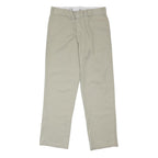 DICKIES Mens Regular Beige Workwear Zip Trousers W32 L31 Durable Classic Fit