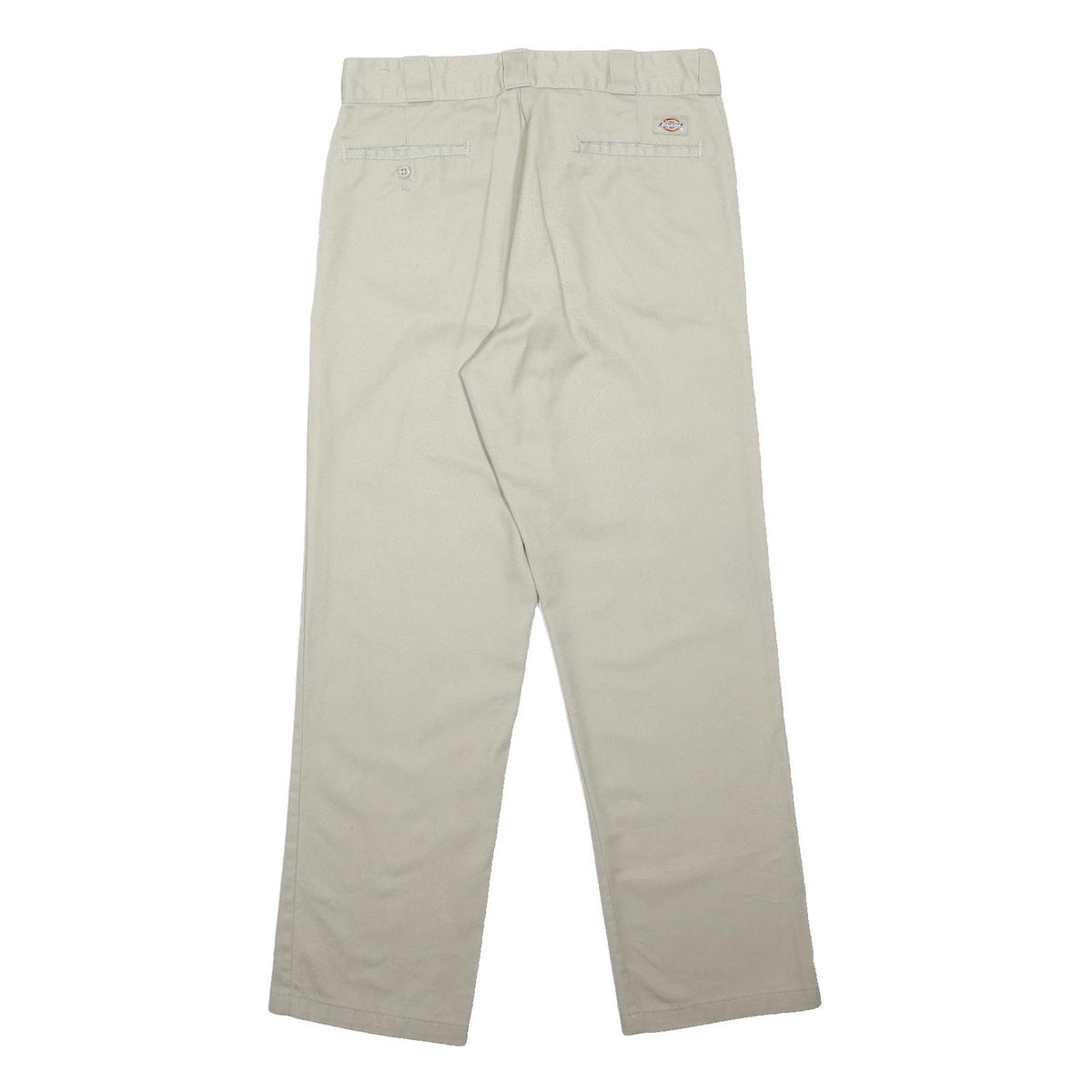 DICKIES Mens Regular Beige Workwear Zip Trousers W32 L31 Durable Classic Fit