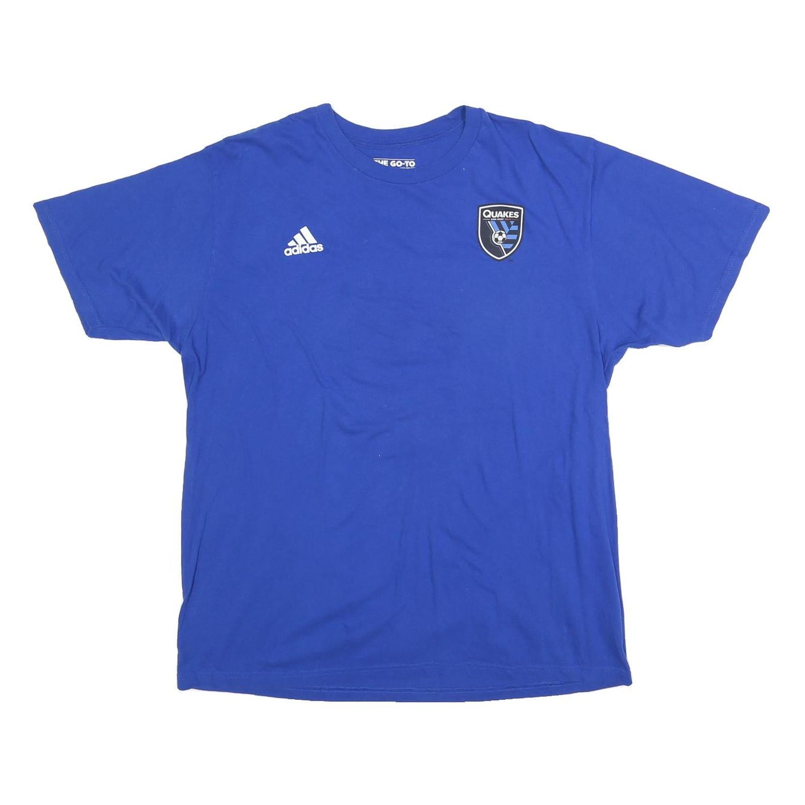 ADIDAS Mens Blue Wondolowski 8 Graphic T-Shirt XL Crew Neck Short Sleeve