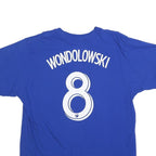 ADIDAS Mens Blue Wondolowski 8 Graphic T-Shirt XL Crew Neck Short Sleeve