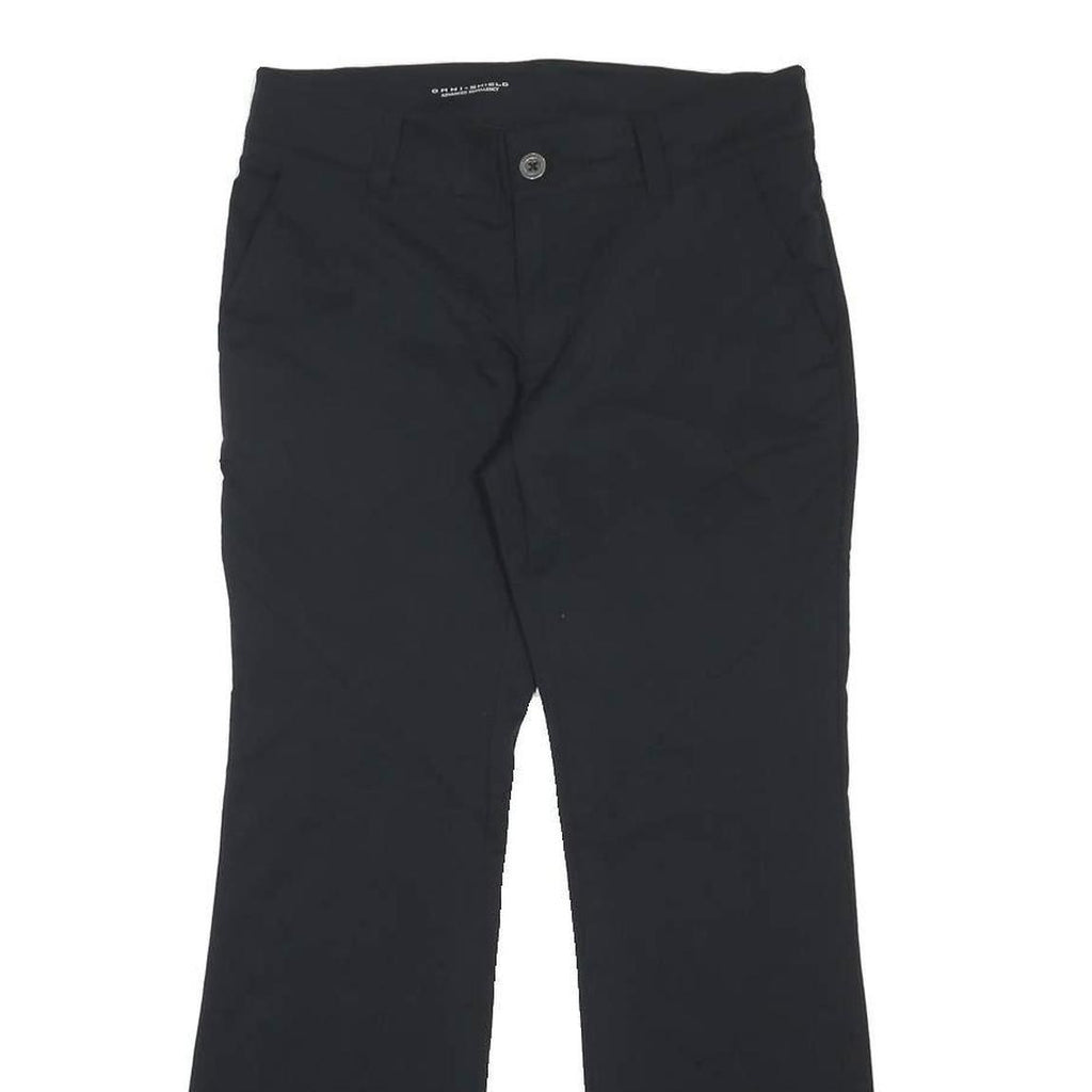 COLUMBIA Womens Nylon Black Regular Straight Trousers W30 L29 Outdoor Zip