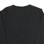 PUMA Womens Black Cotton Blend Crew Neck Sweatshirt S Logo Print Pullover