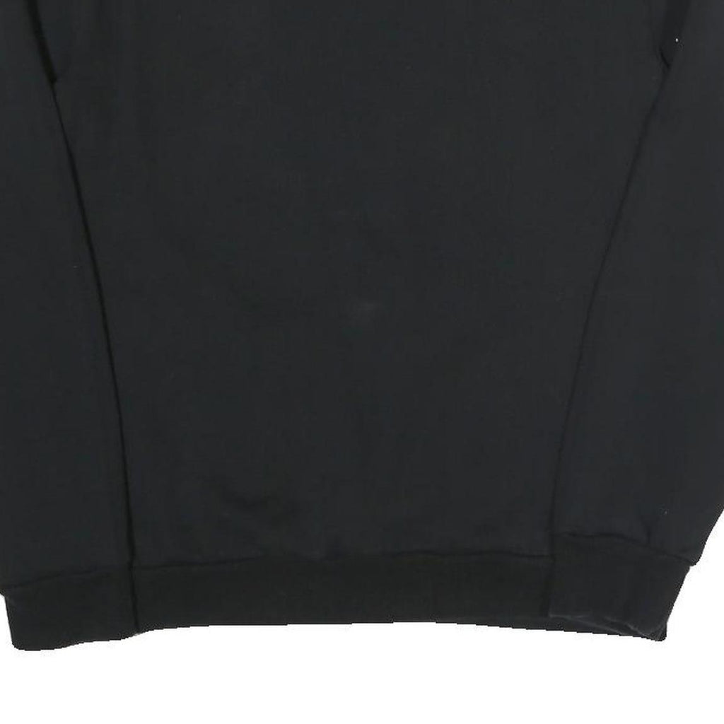 PUMA Womens Black Cotton Blend Crew Neck Sweatshirt S Logo Print Pullover