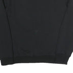 PUMA Womens Black Cotton Blend Crew Neck Sweatshirt S Logo Print Pullover