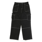 RACHEL PAIGE Womens Black Cotton Blend Regular Wide-Leg Trousers W32 L30