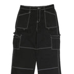 RACHEL PAIGE Womens Black Cotton Blend Regular Wide-Leg Trousers W32 L30