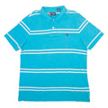 CHAPS Mens Polo Shirt Blue Striped L