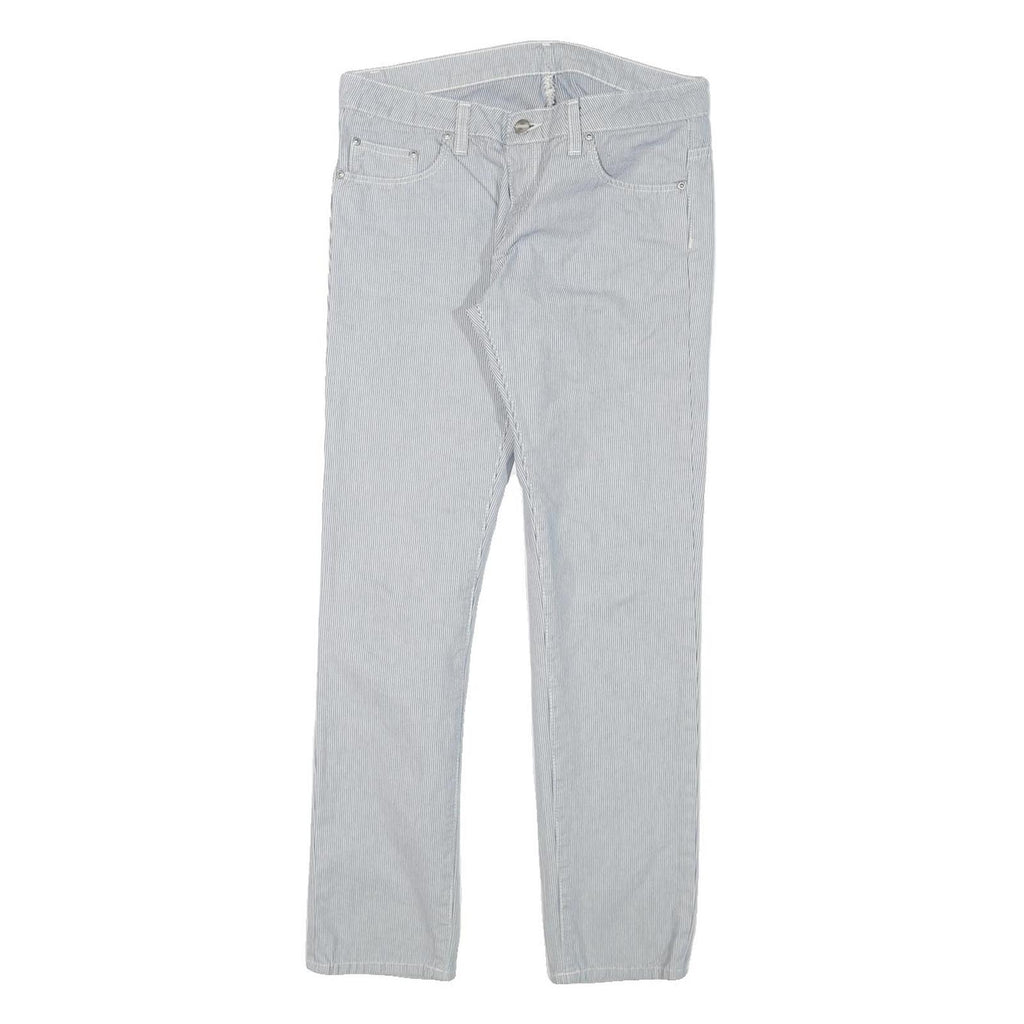 CARHARTT Womens Cotton Blend Blue Slim Straight Trousers W29 L27 Casual Denim