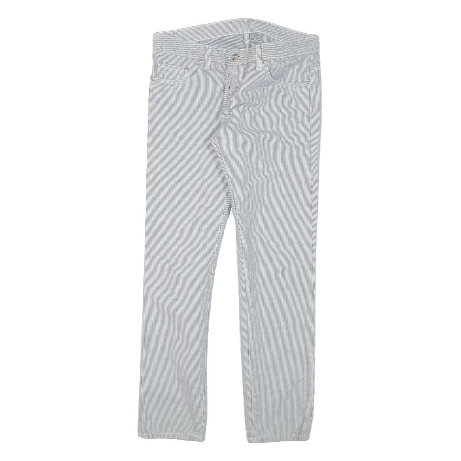 CARHARTT Womens Cotton Blend Blue Slim Straight Trousers W29 L27 Casual Denim