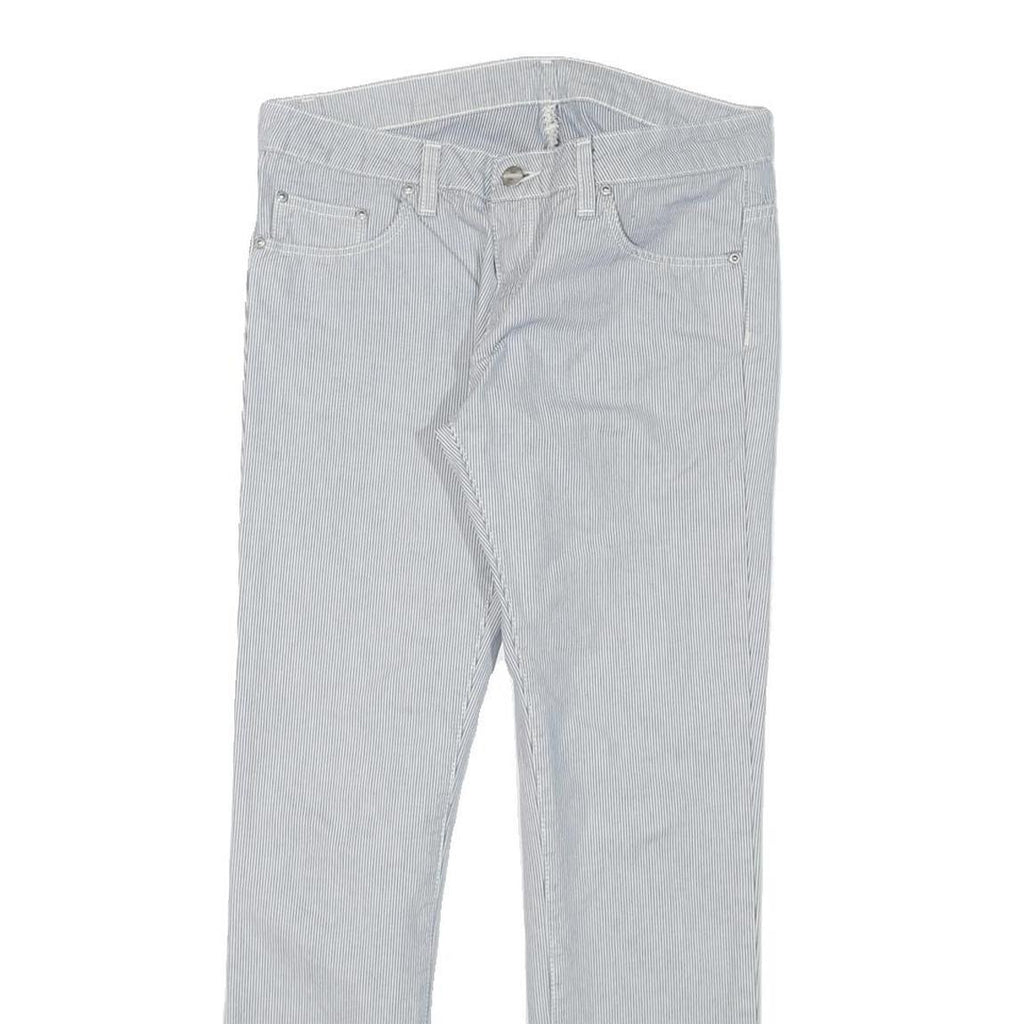 CARHARTT Womens Cotton Blend Blue Slim Straight Trousers W29 L27 Casual Denim