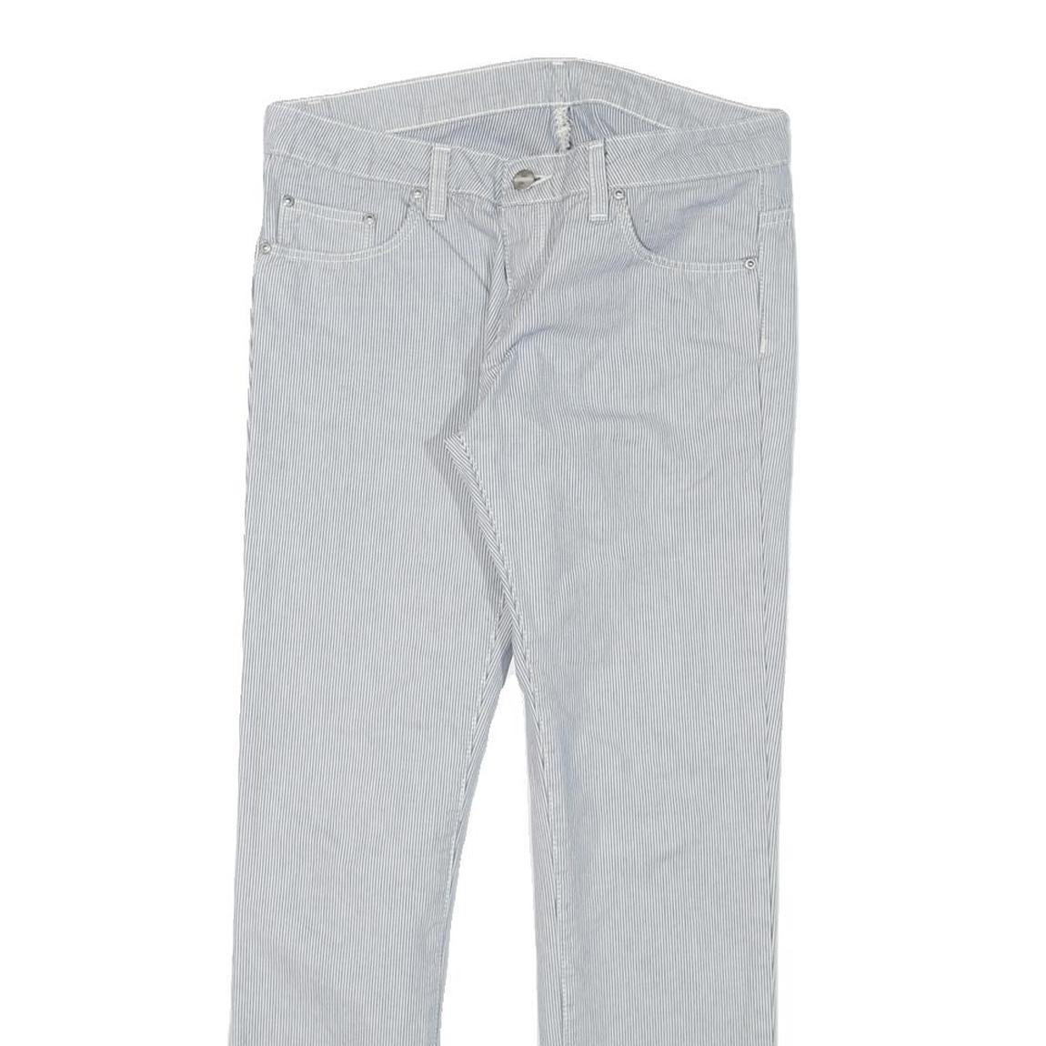 CARHARTT Womens Cotton Blend Blue Slim Straight Trousers W29 L27 Casual Denim