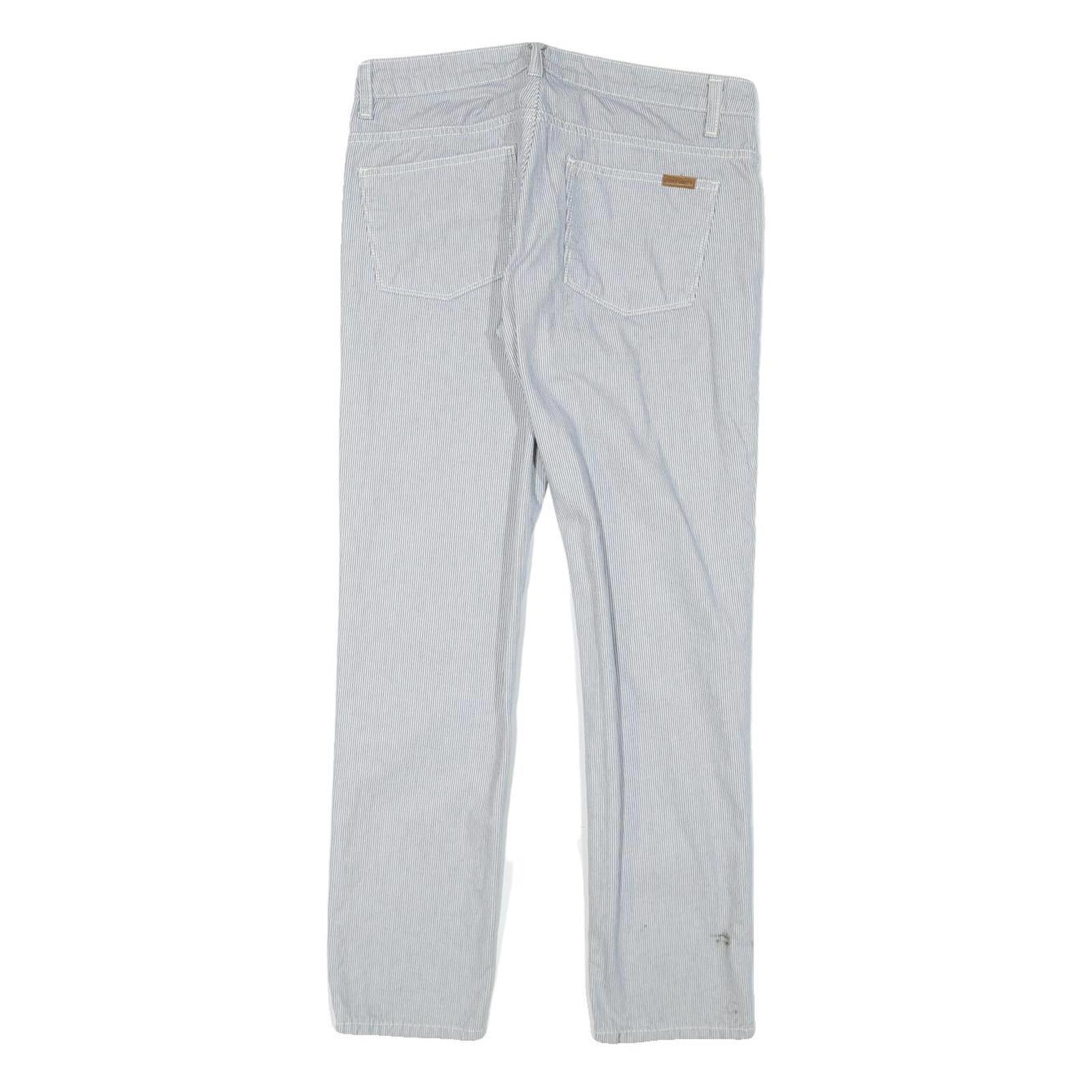 CARHARTT Womens Cotton Blend Blue Slim Straight Trousers W29 L27 Casual Denim