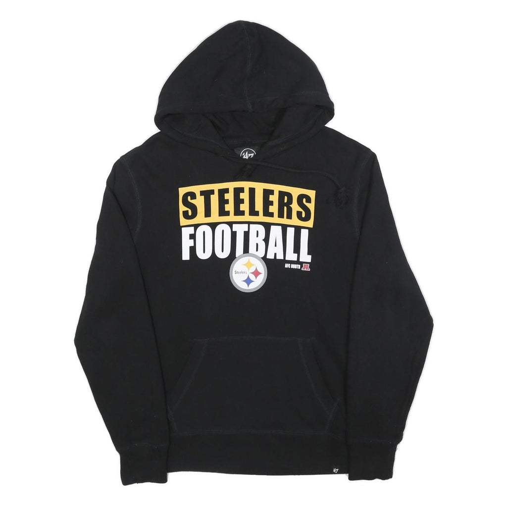 47 Mens Black Steelers Football Pullover Hoodie M NFL Sports Fan Sweatshirt