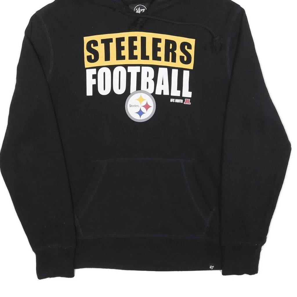 47 Mens Black Steelers Football Pullover Hoodie M NFL Sports Fan Sweatshirt