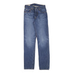 LEVI'S 501 Womens Regular Fit Straight Denim Blue Cotton Blend Button W25 L30