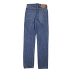 LEVI'S 501 Womens Regular Fit Straight Denim Blue Cotton Blend Button W25 L30