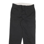 DICKIES Mens Cotton Blend Black Regular Straight Trousers W32 L28 Workwear Zip