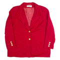 WEINBERG Womens Blazer Jacket Red Wool 90s M
