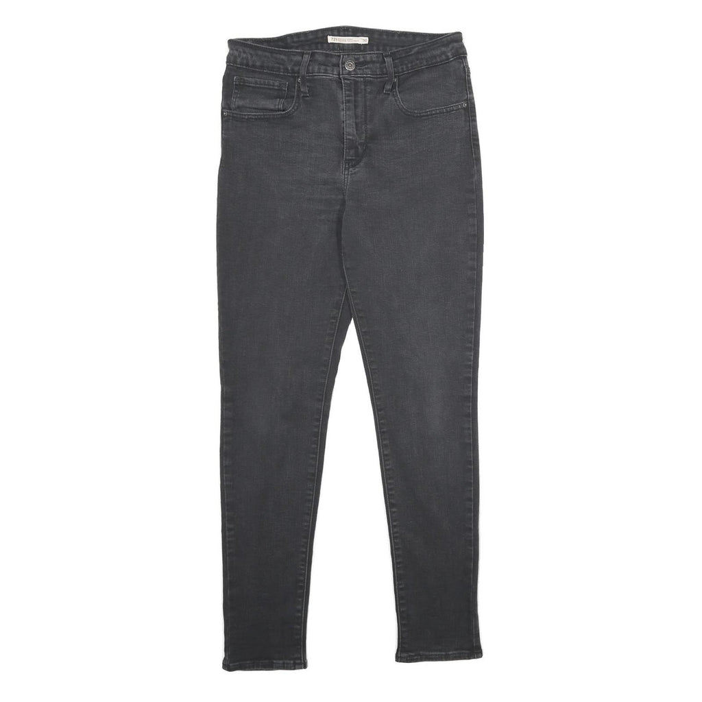 LEVI'S 721 High Rise Skinny Womens Jeans Black Slim Denim W30 L30 Classic Fit